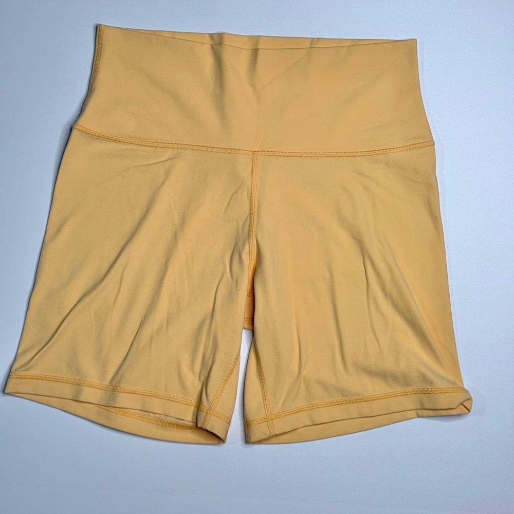 Aritzia Yellow Bike Shorts